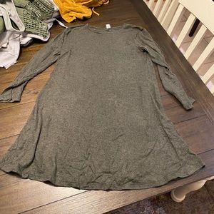 Olive Green Long Sleeve Gap Dress